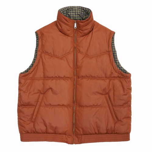 他の写真1: 【50%OFF】DAIRIKU/Reversible Check Nylon Vest（Brown）［リバーシブルチェックナイロンベスト-23春夏］