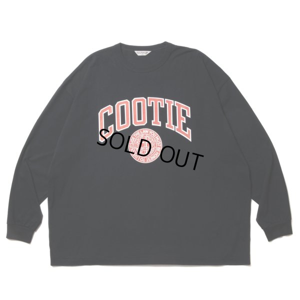 画像1: COOTIE PRODUCTIONS/Print Oversized L/S Tee（COLLEGE）（Black）［オーバーサイズ長袖T-23春夏］