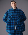 画像8: COOTIE PRODUCTIONS/Error Fit Nel Check Quilting CPO Jacket（Black/Blue）［エラーフィットネルチェックキルティングCPO JKT-23春夏］