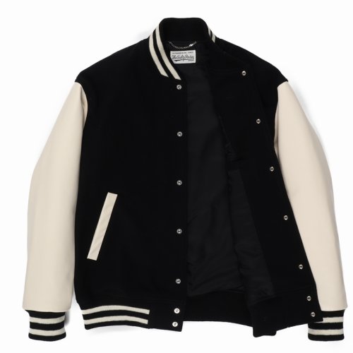 他の写真3: WACKO MARIA/LEATHER VARSITY JACKET（BLACK）［袖レザースタジャン-23春夏］