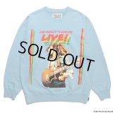 WACKO MARIA/BOB MARLEY / MIDDLE WEIGHT SWEAT SHIRT（L-BLUE）［クルーネックスウェット-23春夏］