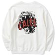 画像1: CALEE/CALEE Old tiger crew neck sweat（White）［クルーネックスウェット-23春夏］ (1)