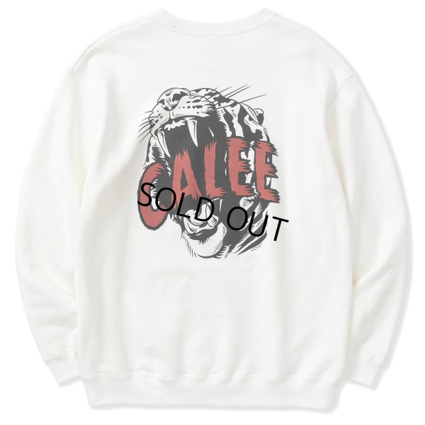 画像1: CALEE/CALEE Old tiger crew neck sweat（White）［クルーネックスウェット-23春夏］