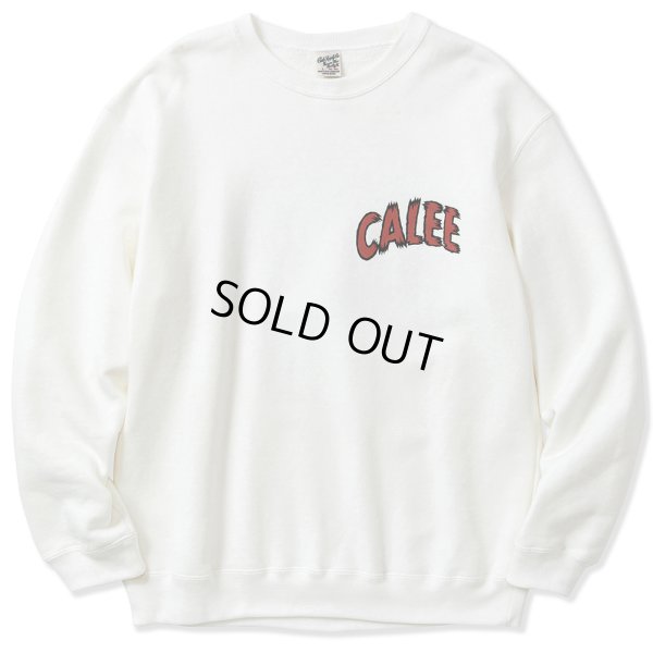 画像2: CALEE/CALEE Old tiger crew neck sweat（White）［クルーネックスウェット-23春夏］