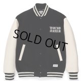 WACKO MARIA/LEATHER VARSITY JACKET（BLACK）［袖レザースタジャン-23春夏］