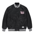 画像1: WACKO MARIA/NYLON VARSITY JACKET（BLACK）［ナイロンヴァーシティJKT-23春夏］ (1)