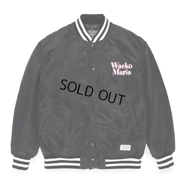 画像2: WACKO MARIA/NYLON VARSITY JACKET（BLACK）［ナイロンヴァーシティJKT-23春夏］