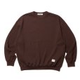 画像1: COOTIE PRODUCTIONS/Suvin Waffle L/S Crew（Brown）［ワッフルクルーネック-23春夏］ (1)