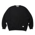 画像1: COOTIE PRODUCTIONS/Suvin Waffle L/S Crew（Black）［ワッフルクルーネック-23春夏］ (1)