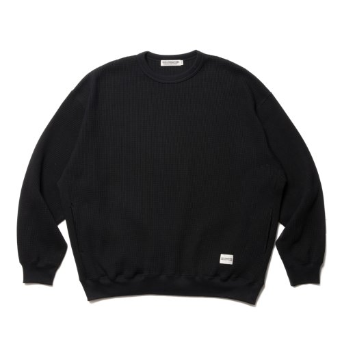 他の写真1: COOTIE PRODUCTIONS/Suvin Waffle L/S Crew（Black）［ワッフルクルーネック-23春夏］