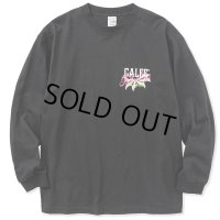 CALEE/Drop shoulder CALEE FOL logo L/S t-shirt（Black） 【50%OFF】［ドロップショルダー長袖T-23春夏］