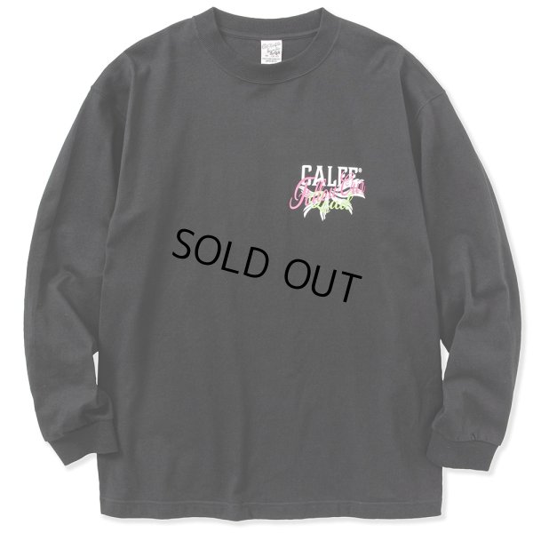 画像1: CALEE/Drop shoulder CALEE FOL logo L/S t-shirt（Black） 【50%OFF】［ドロップショルダー長袖T-23春夏］