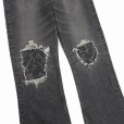 画像5: DAIRIKU/Damage Flare Denim Pants（Black） 【30%OFF】［ダメージ"フレア"デニムパンツ-23春夏］