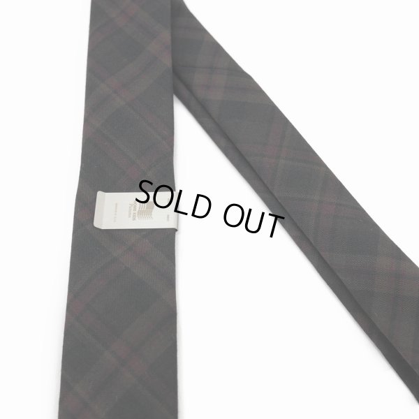 画像2: DAIRIKU/Wool Check Tie with Money Clip（Red&Brown） 【30%OFF】［ウールチェックタイwithマネークリップ-23春夏］