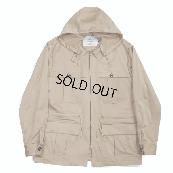 画像1: DAIRIKU/"Benjamin" Satin Hoodie Jacket（Beige） 【40%OFF】［サテンフーディーJKT-23春夏］