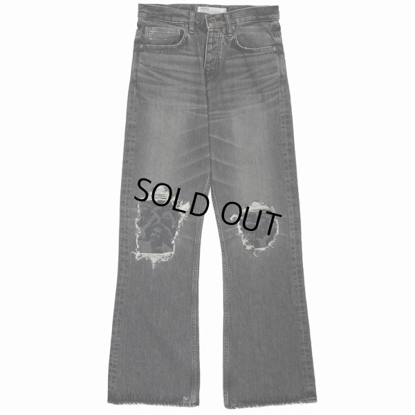 画像1: DAIRIKU/Damage Flare Denim Pants（Black） 【30%OFF】［ダメージ"フレア"デニムパンツ-23春夏］