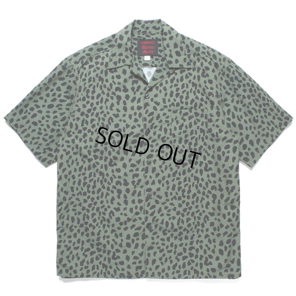 画像1: WACKO MARIA/GRAMICCI / LEOPARD OPEN COLLAR SHIRT（KHAKI）［レオパードオープンカラーシャツ-23春夏］