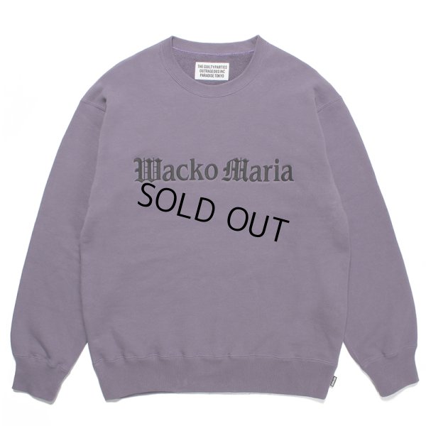 画像1: WACKO MARIA/MIDDLE WEIGHT SWEAT SHIRT（PURPLE）［クルーネックスウェット-23春夏］