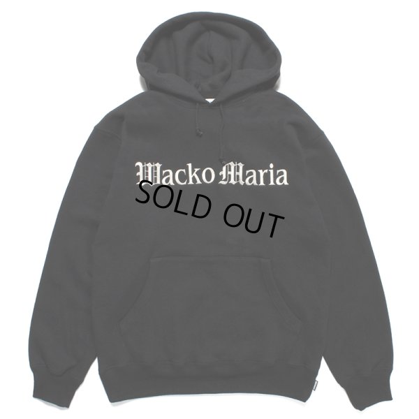 画像1: WACKO MARIA/MIDDLE WEIGHT PULL OVER HOODED SWEAT SHIRT（BLACK）［プルオーバーパーカー-23春夏］