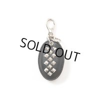 CALEE/Studs & Embossing assort leather key ring -Type B-（Black/B）［レザーキーリング-23春夏］