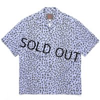 WACKO MARIA/GRAMICCI / LEOPARD OPEN COLLAR SHIRT（PURPLE）［レオパードオープンカラーシャツ-23春夏］