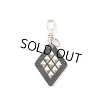 CALEE/Studs & Embossing assort leather key ring -Type A-（Black/A）［レザーキーリング-23春夏］