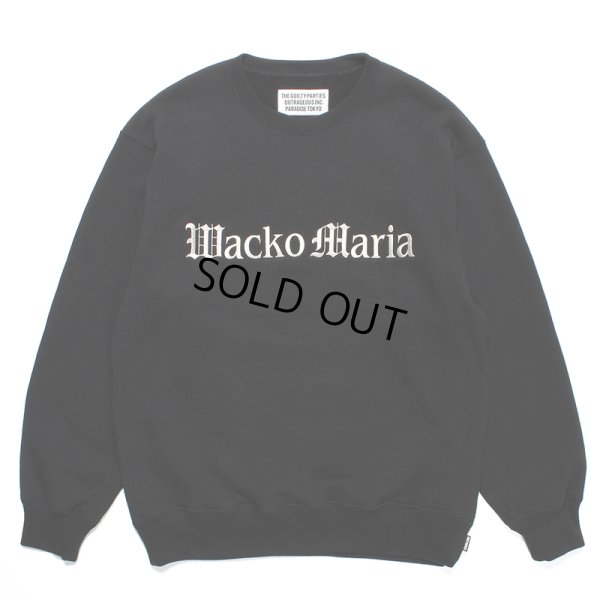 画像1: WACKO MARIA/MIDDLE WEIGHT SWEAT SHIRT（BLACK）［クルーネックスウェット-23春夏］