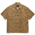 画像1: WACKO MARIA/GRAMICCI / LEOPARD OPEN COLLAR SHIRT（BEIGE）［レオパードオープンカラーシャツ-23春夏］ (1)