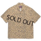 WACKO MARIA/GRAMICCI / LEOPARD OPEN COLLAR SHIRT（BEIGE）［レオパードオープンカラーシャツ-23春夏］