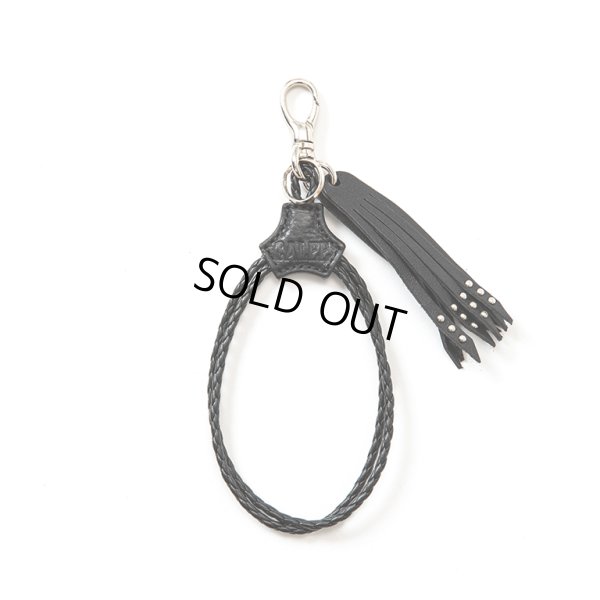 画像1: CALEE/Studs & Embossing assort leather key ring -Type F-（Black/F）［レザーキーリング-23春夏］