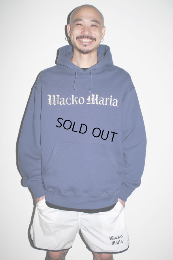 画像2: WACKO MARIA/MIDDLE WEIGHT PULL OVER HOODED SWEAT SHIRT（NAVY）［プルオーバーパーカー-23春夏］