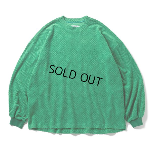 画像1: TIGHTBOOTH/CHECKER PLATE L/S TOP（Green）［パイルジャガードカットソー-23春夏］