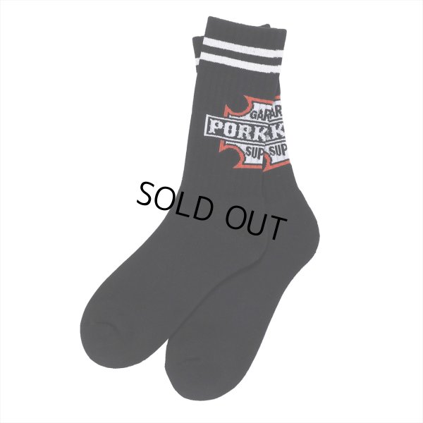 画像1: PORKCHOP/PORK SOX P-22 type-C（BLACK）［ソックス-23春夏］
