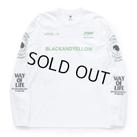 RATS/TWO WHEEL LS TEE（WHITE/GREEN）［プリント長袖T-23春夏］
