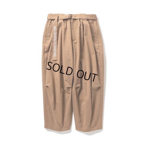 画像1: TIGHTBOOTH/STRIPE SEERSUCKER BALLOON PANTS（Beige）［ストライプシアサッカーバルーンパンツ-23春夏］