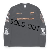 RATS/TWO WHEEL LS TEE（BLACK/ORANGE）［プリント長袖T-23春夏］