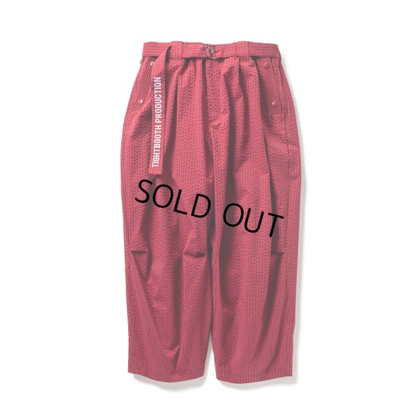 画像1: TIGHTBOOTH/STRIPE SEERSUCKER BALLOON PANTS（Red） 【30%OFF】［ストライプシアサッカーバルーンパンツ-23春夏］