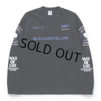 RATS/TWO WHEEL LS TEE（BLACK/BLUE）［プリント長袖T-23春夏］