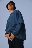 画像4: COOTIE PRODUCTIONS/Supima Oversized Cellie L/S Tee（Smoke Navy）［スーピマオーバーサイズセリー長袖T-23春夏］ (4)