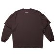 画像2: COOTIE PRODUCTIONS/Supima Oversized Cellie L/S Tee（Brown）［スーピマオーバーサイズセリー長袖T-23春夏］ (2)