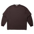 画像1: COOTIE PRODUCTIONS/Supima Oversized Cellie L/S Tee（Brown）［スーピマオーバーサイズセリー長袖T-23春夏］ (1)