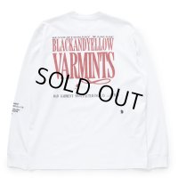 RATS/VARMINTS POCKET LS TEE（WHITE）［プリント長袖T-23春夏］