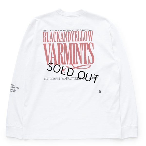 画像1: RATS/VARMINTS POCKET LS TEE（WHITE）［プリント長袖T-23春夏］
