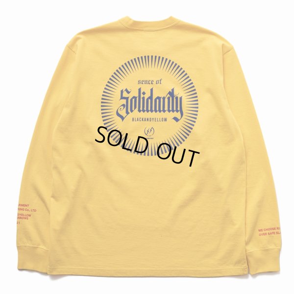 画像2: RATS/SOLIDARITY POCKET LS TEE（YELLOW）［プリント長袖T-23春夏］