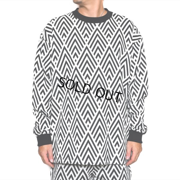 画像5: CALEE/22 Gauge double jacquard wide shilhouette L/S cutsew（White） 【60%OFF】［ダブルジャガード長袖T-23春夏］