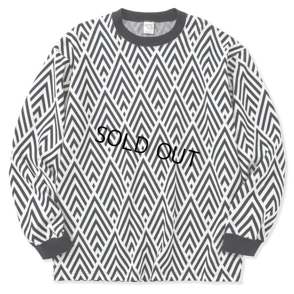 画像1: CALEE/22 Gauge double jacquard wide shilhouette L/S cutsew（White） 【60%OFF】［ダブルジャガード長袖T-23春夏］