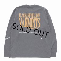 RATS/VARMINTS POCKET LS TEE（CHARCOAL）［プリント長袖T-23春夏］