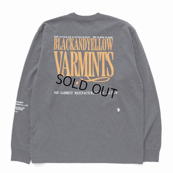 画像1: RATS/VARMINTS POCKET LS TEE（CHARCOAL）［プリント長袖T-23春夏］