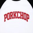 画像3: PORKCHOP/COLLEGE RAGLAN L/S TEE（WHITE/BLACK）［ラグラン長袖T-23春夏］