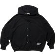 画像1: COOTIE PRODUCTIONS/Open End Yarn Plain Sweat Snap Hoodie（Black）［スウェットスナップフーディー-23春夏］ (1)